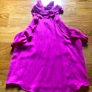 Entro brand, size small, dressy blouse, hot pink color